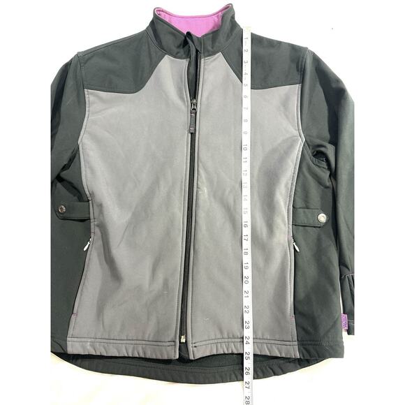 Walls Jacket Womens Large Black Fleece Lined Full Zip Hiking Soft Shell - Picture 4 of 12